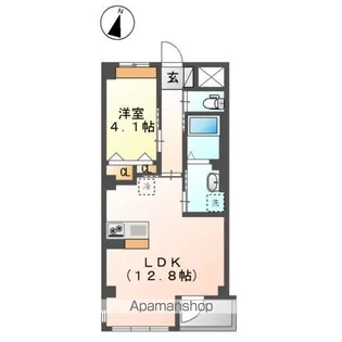 レガリア扇B棟【1階】の間取り