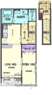 RYUSEIⅢA【201号室】の間取り
