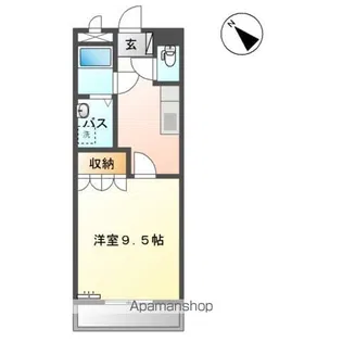 グランヴェルデ 月平【1階】の間取り