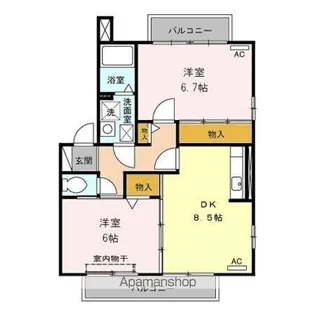 フォレストコートII【2階】の間取り