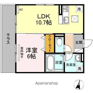 岡山県岡山市北区平野【アパート】の間取り