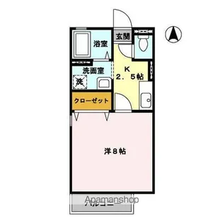 ディアコート浜 A棟【203号室】の間取り