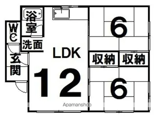 土屋ハイツA【A号室】の間取り