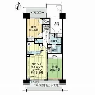 2LDKの間取り画像