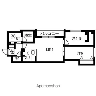 luce solare発寒【3階】の間取り