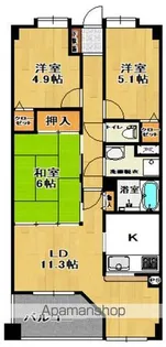 ネオグランデ島中央公園【10階】の間取り