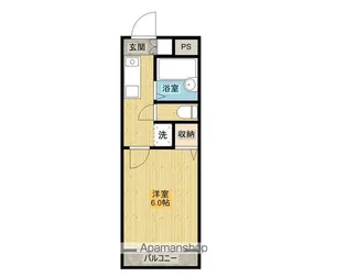 ウィングトン中央【202号室】の間取り