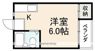 コーポ石清尾【2階】の間取り