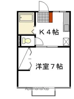 ハイム磯 Ⅱ【201号室】の間取り