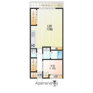 サザンヒルズ壱番館【302号室】の間取り