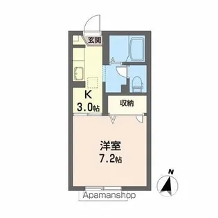 アヴニール北仙北【105号室】の間取り