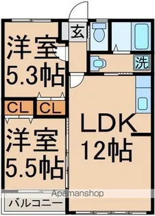 エコーハイツ【1階】の間取り