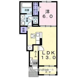 北3丁目アパート Ⅰ【1階】の間取り
