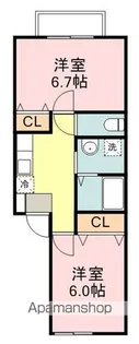 コージーコート小田原【2階】の間取り