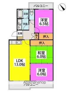 プレジオ篠栗【4階】の間取り