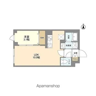 ウェルスクエア笹塚Ⅱ【4階】の間取り