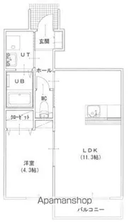 ボヌールハウス【1階】の間取り