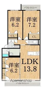 CASA BLANCA【2階】の間取り