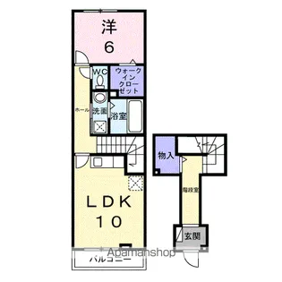 プラシードⅡ【2階】の間取り