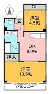 メゾン山下【2階】の間取り