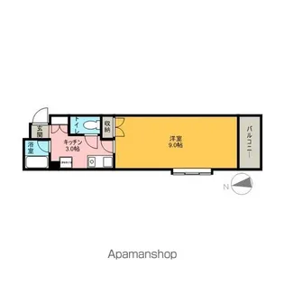 ジュネス山城【206号室】の間取り