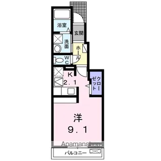 シェルグラン【105号室】の間取り
