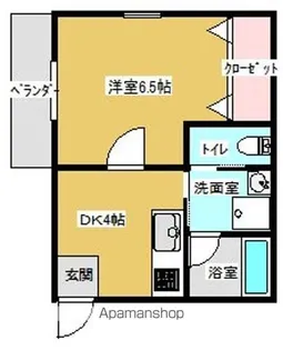 クレヴィー若宮【201号室】の間取り