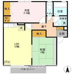 エルクレール D【2階】の間取り