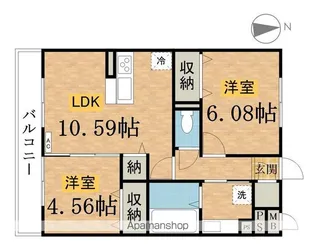 グランメゾン北野【3階】の間取り