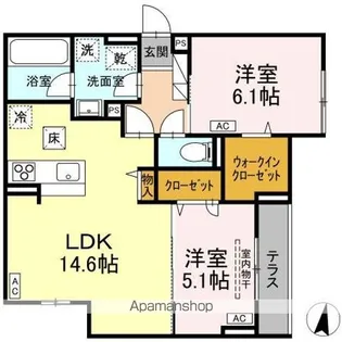 DーROOMみなみ野ヒルズA【1階】の間取り