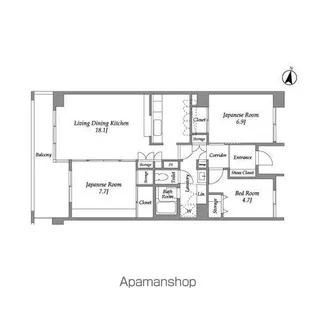 テレパレス西千葉【4階】の間取り
