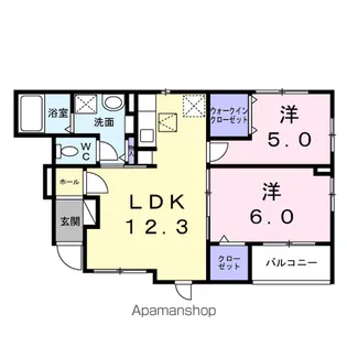パーシモン【1階】の間取り