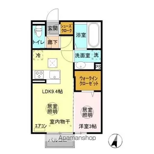 シュロス下津【1階】の間取り