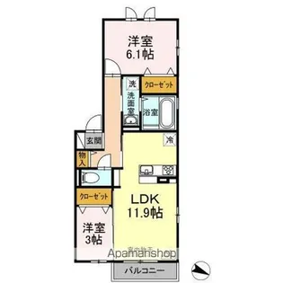 グレイシア(木太町)【2階】の間取り