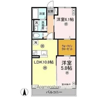 ベルティルミナス【1階】の間取り