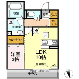 ISOKAZE【1階】の間取り