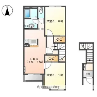 トゥインクル EVATA B棟【2階】の間取り