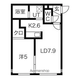 Gアメニティーズ南4条【3階】の間取り