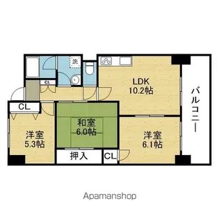 サン・フォレスト【403号室】の間取り