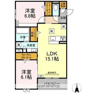 カサ クアルト【1階】の間取り