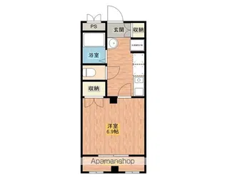 花城マンション1号館【102号室】の間取り