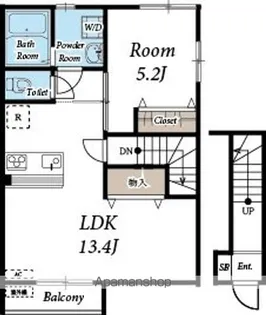 M’SコートB棟【2階】の間取り