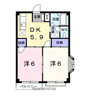 エルディム小久保【2階】の間取り