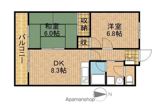 フローラ立野【1階】の間取り