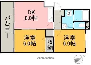 フォレストヒルズ南郷【5階】の間取り