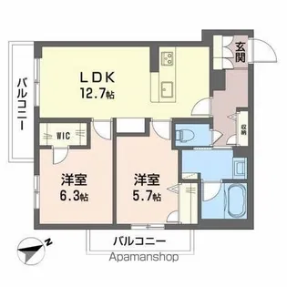 シャーメゾン ラフテル【2階】の間取り