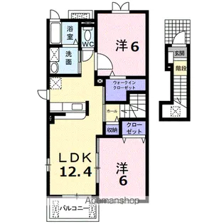 フォレストヒルB【2階】の間取り