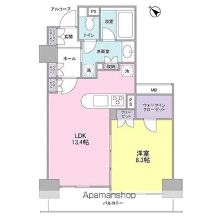 LASANTE五反田【6階】の間取り