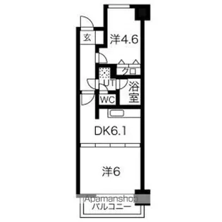 ダイアパレスステーションプラザ名取【2階】の間取り