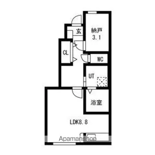NJ HOUSE 花楯【106号室】の間取り